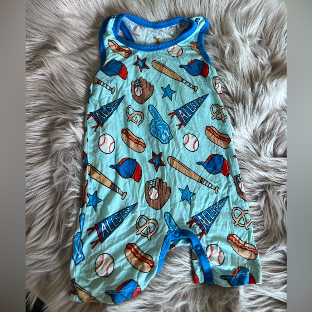 Kiki + Lulu Baseball Tank Romper
